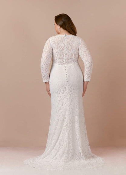 Diamond White Sheath V-Neck Tulle Dress