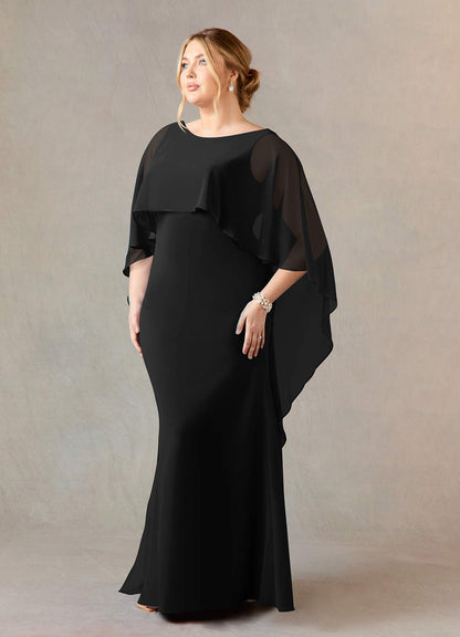 Black Sheath Scoop Stretch Crepe Dress