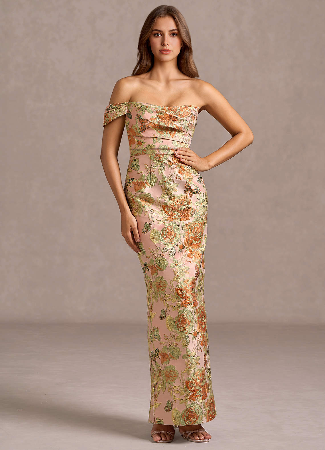 Cosima Vintage Apricot Maxi Dress