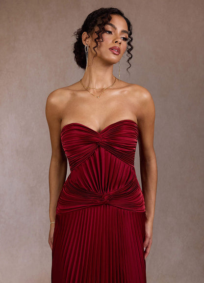 Klara Ruby Red Maxi Dress  Dress