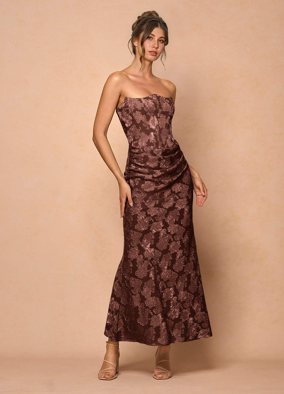 Ezrena Mocha Coco Maxi Dress
