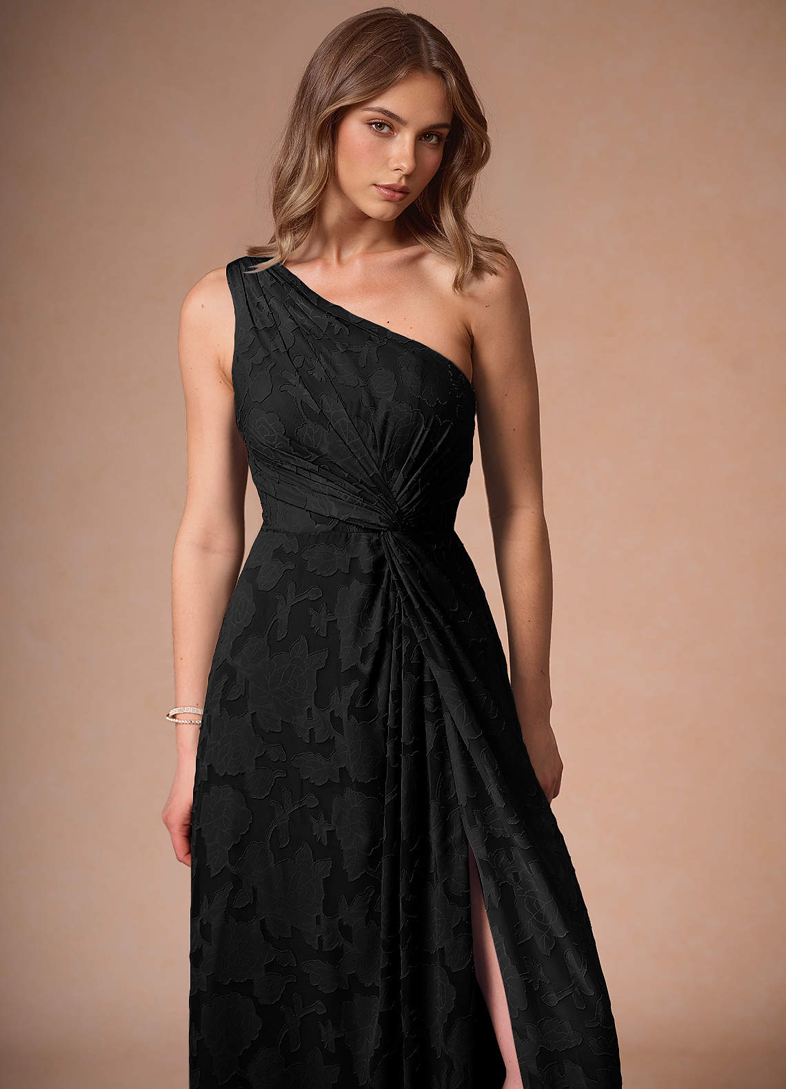 Hermosa Black One Shoulder Maxi Dress  Dress