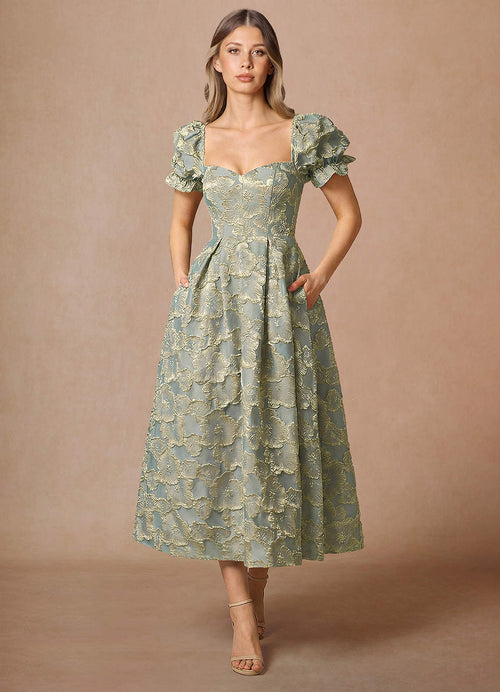 Amy Blue Midi Dress