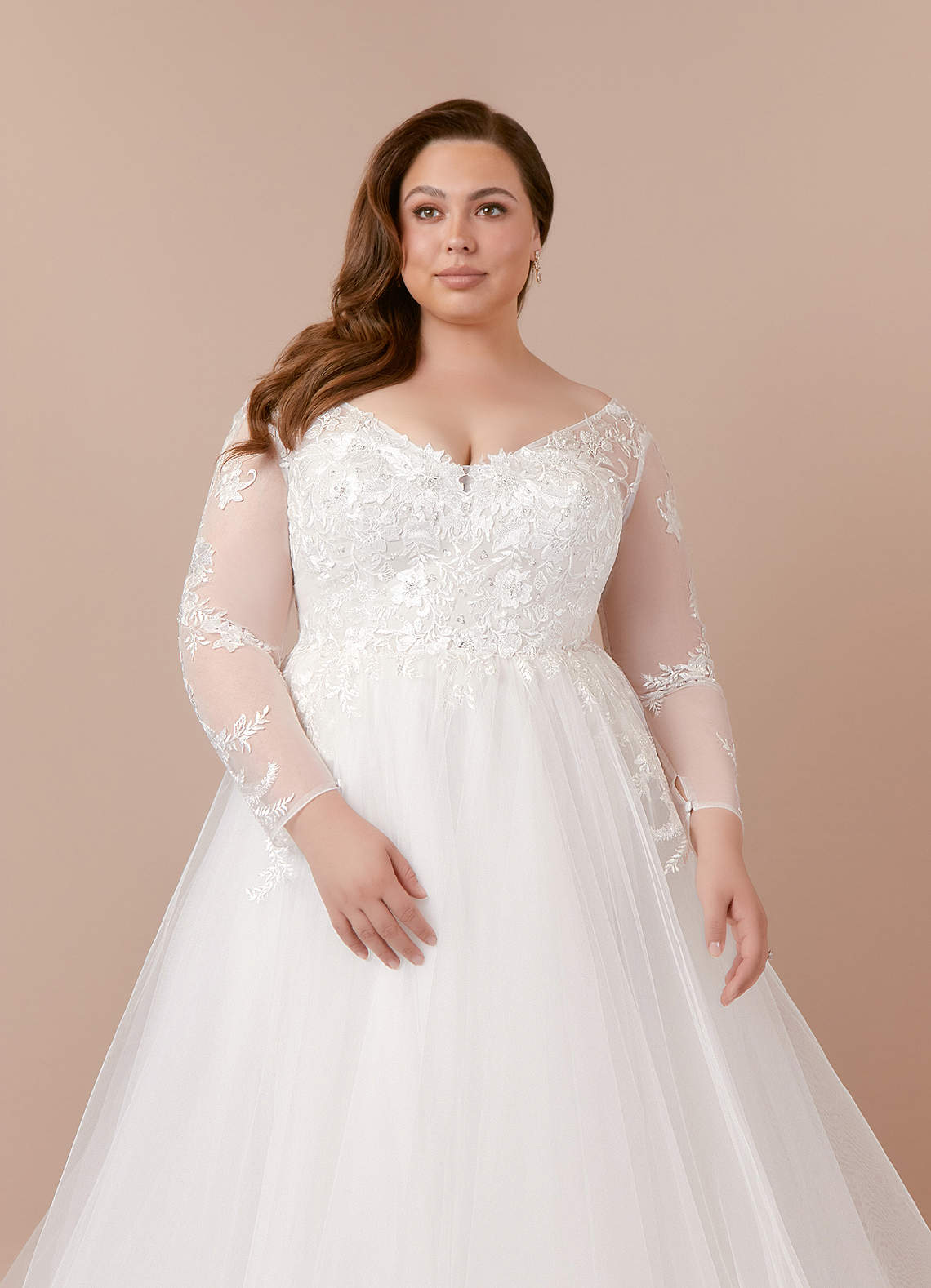 Diamond White A-Line Sequins Tulle Dress