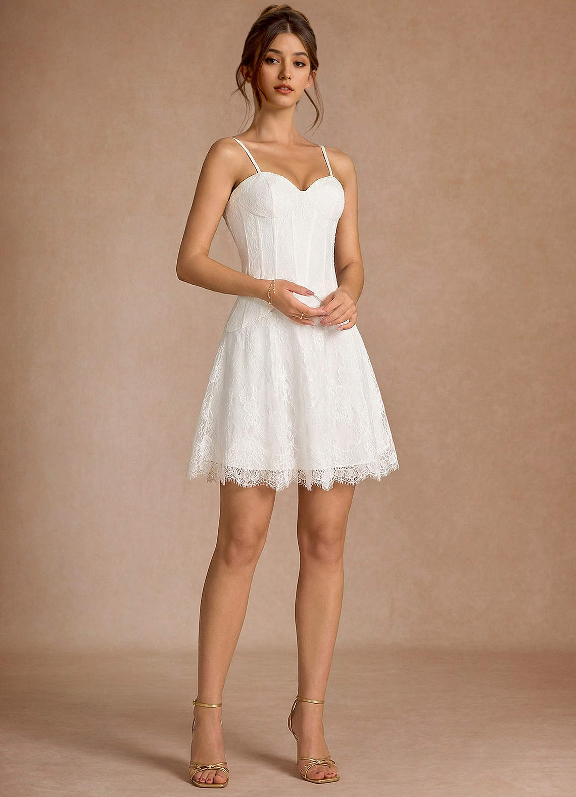Avelyn White Mini Dress
