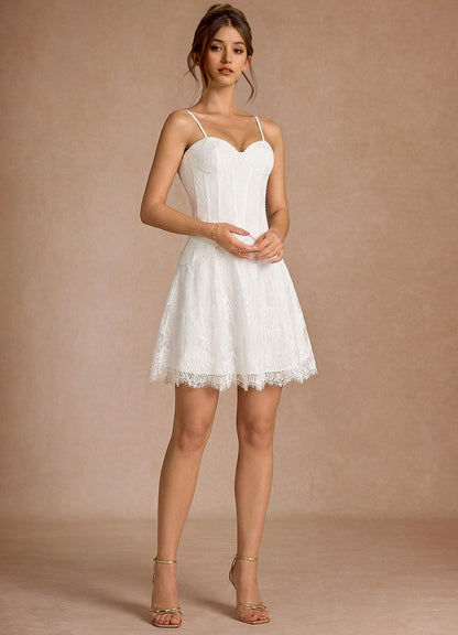 Avelyn White Mini Dress