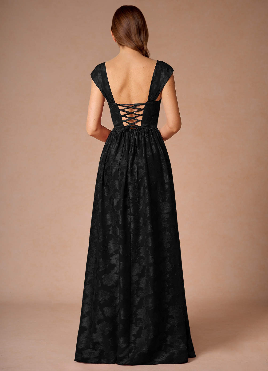 Hazel Black Pleated Maxi Prom Dress  Dress