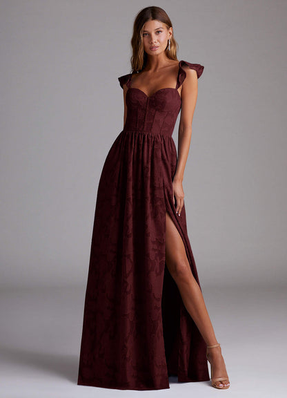 Denisse Wine Corset Maxi Dress  Dress