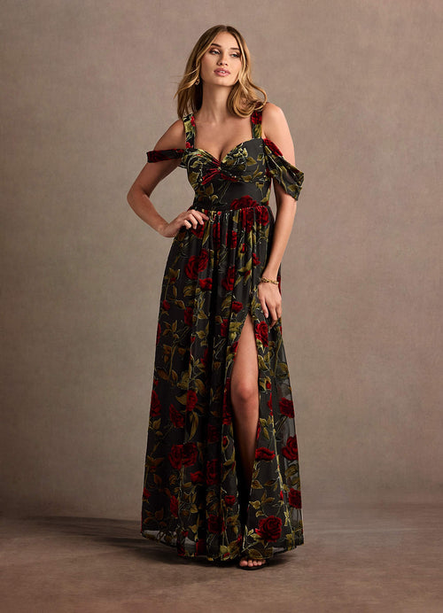 Tracy Black Multi Maxi Dress  Dress