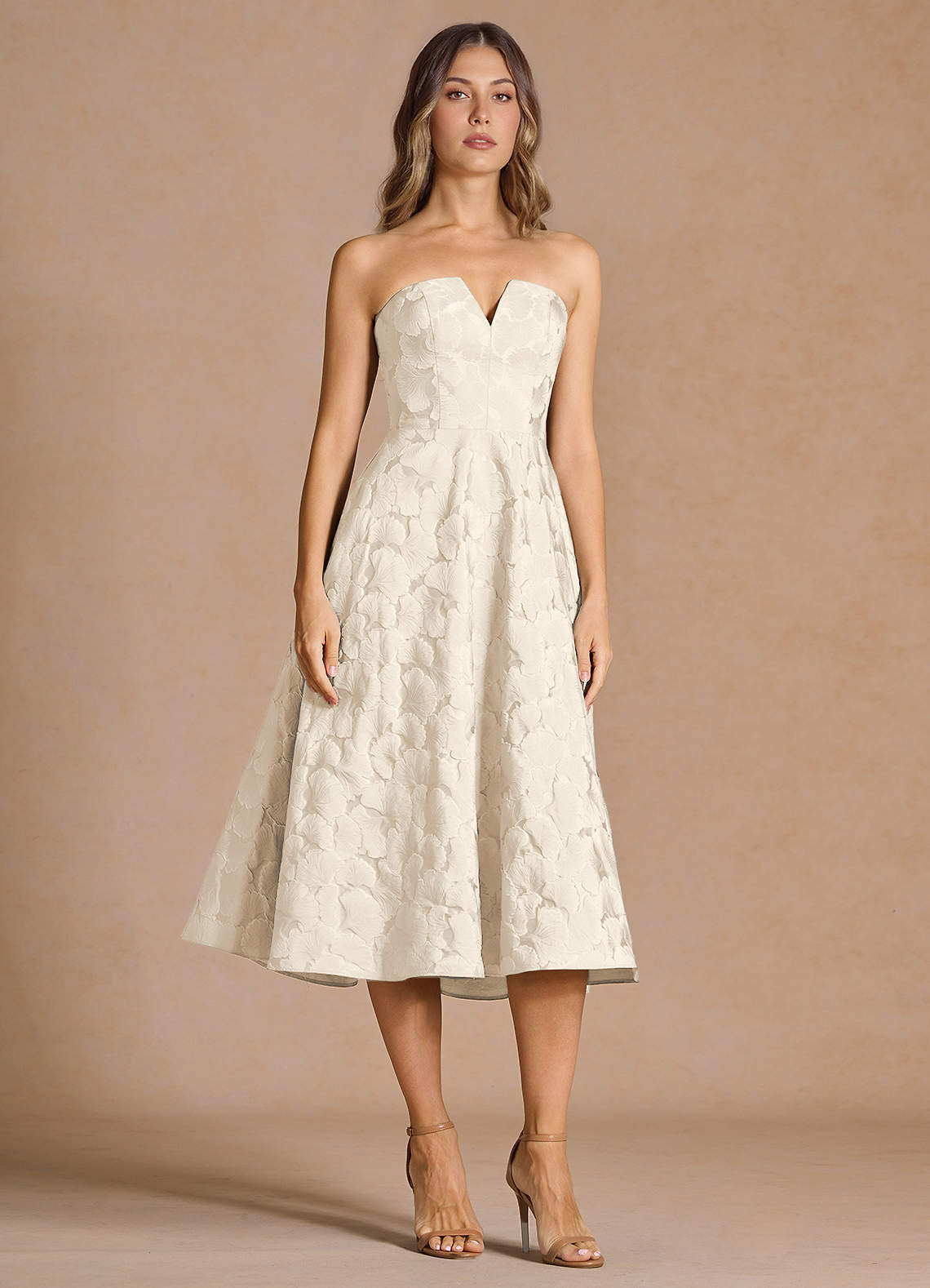 Phoenix French White Midi Dress