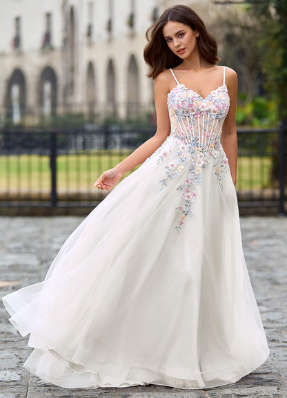 Juniper Ivory A-Line Prom Dress