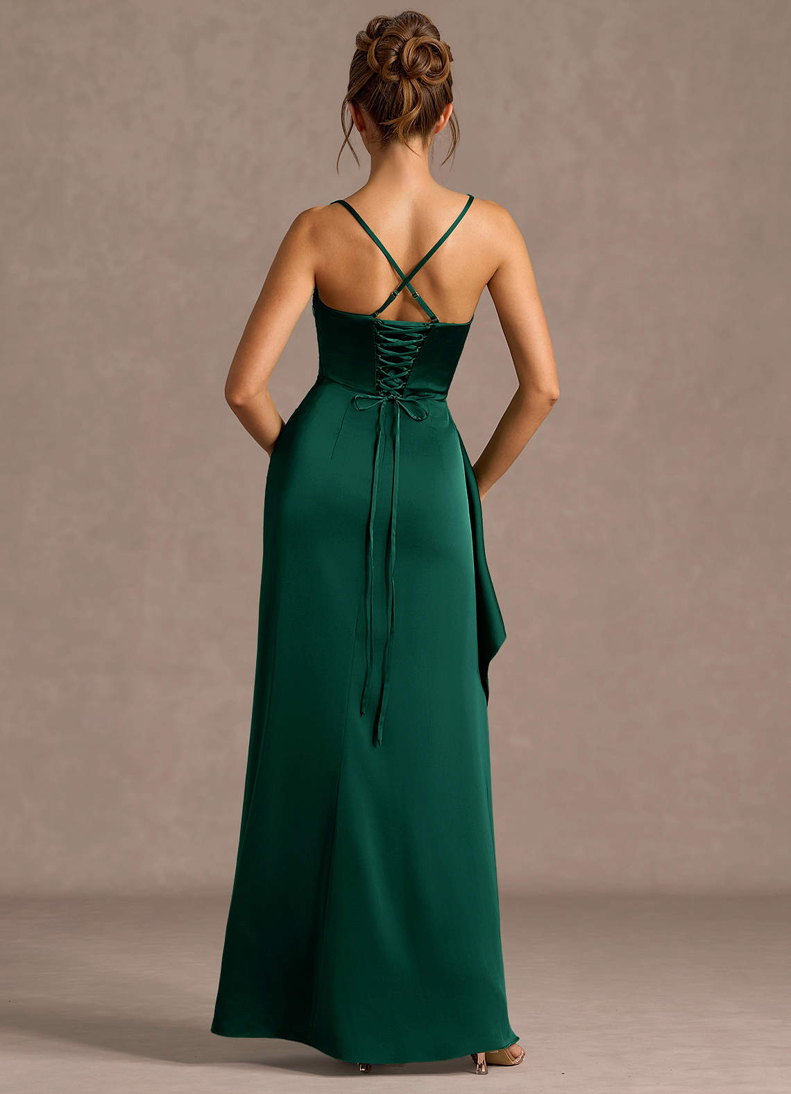 Sarai Hunter Green Maxi Dress  Dress