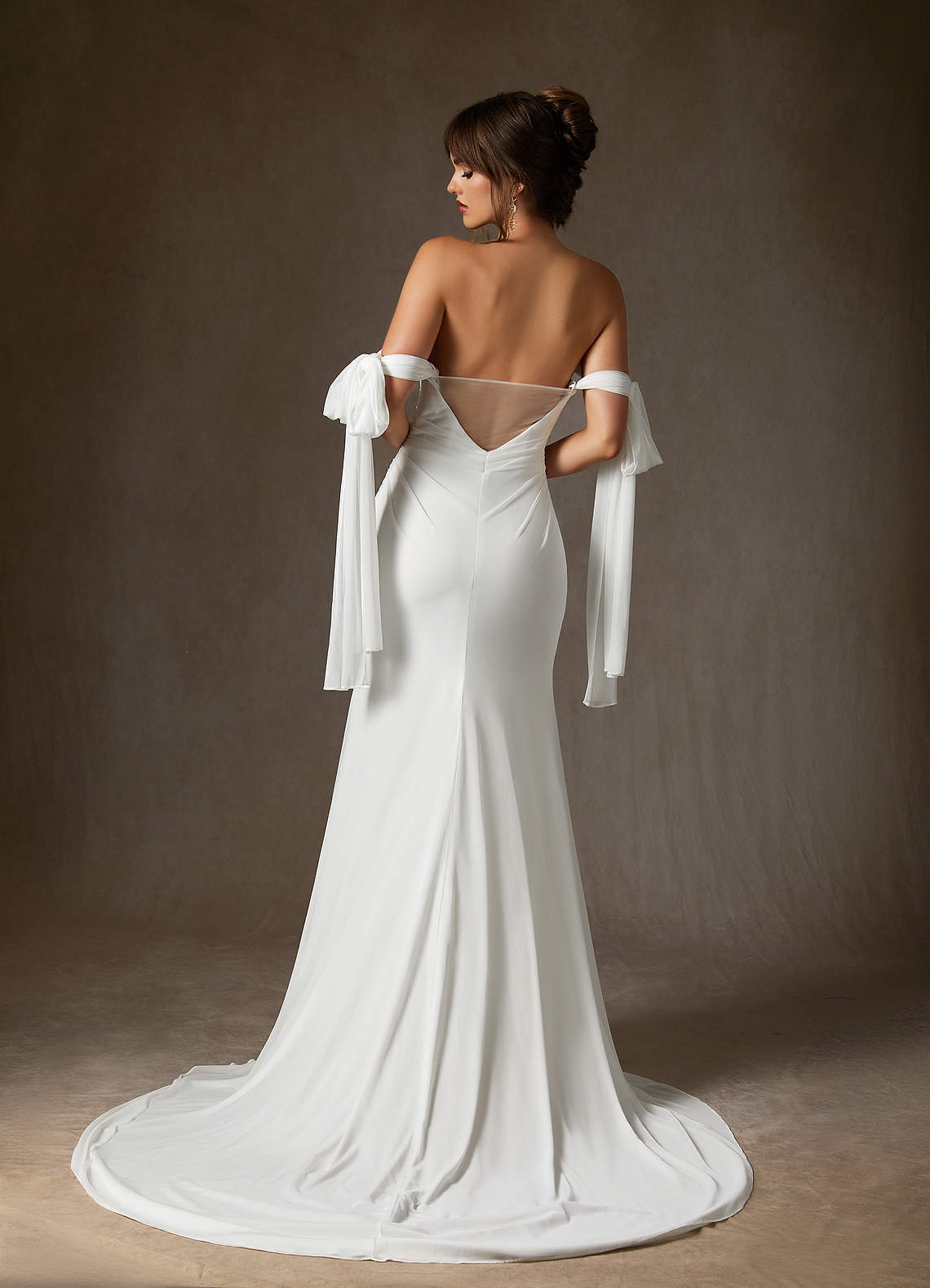Diamond White Sheath Mesh Dress