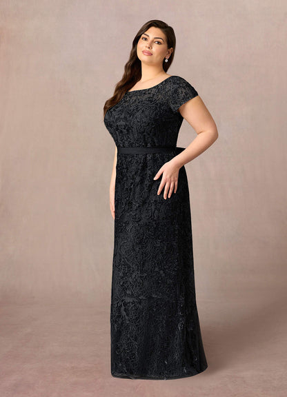Black Sheath Scoop Lace Dress