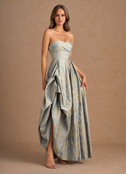 Maelis Vintage Blue Maxi Gown  Dress