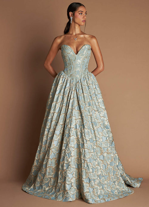 Maya Vintage Blue Gown