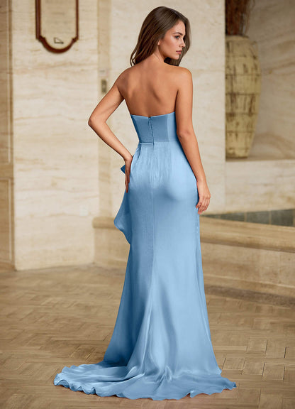 Cressidia Mint Blue Strapless Gown  Dress