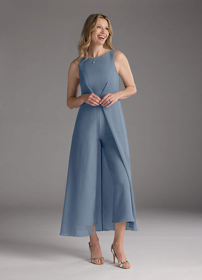 Twilight Jumpsuit/Pantsuit Pleated Stretch Crepe Dress