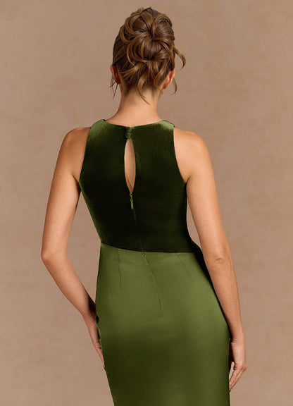 Rylie Olive Maxi Dress