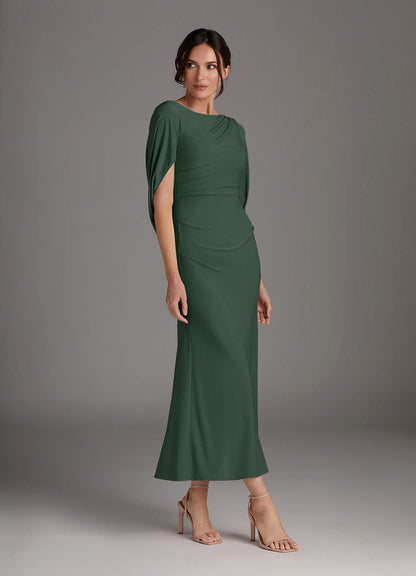 Eucalyptus Sheath Boatneck Luxe Knit Dress