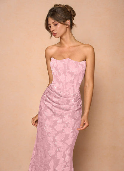 Ezrena Dusty Pink Maxi Dress