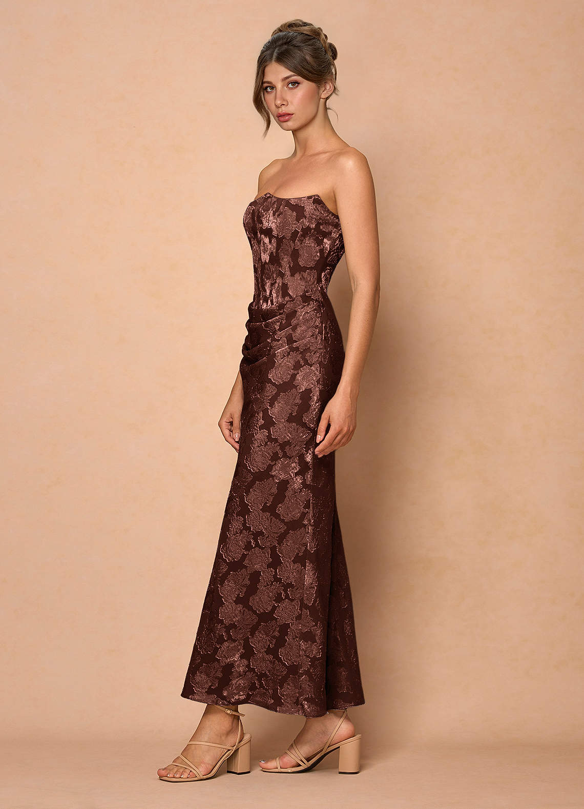 Ezrena Mocha Coco Maxi Dress