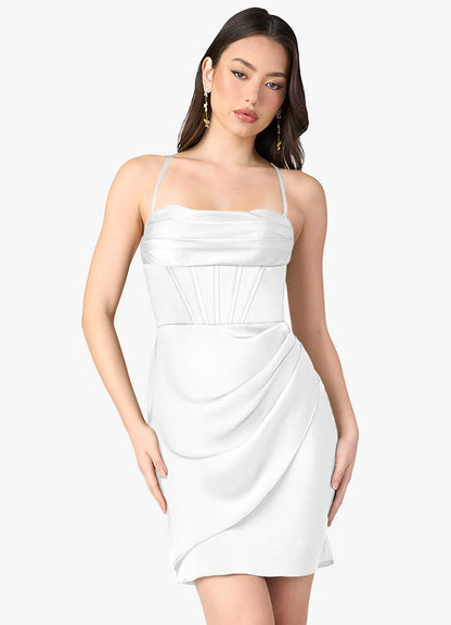 Nellie White Corset Mini Dress  Dress