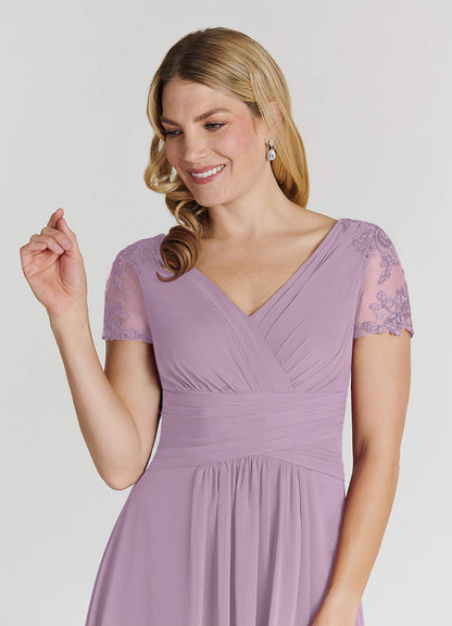 Wisteria A-Line Lace Chiffon Dress