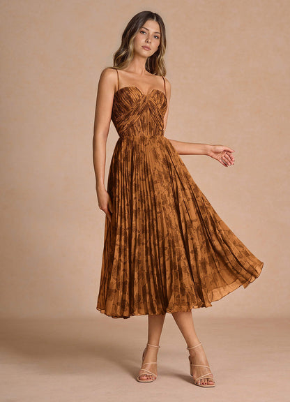 Lyanna Coco Multi Pleated Midi Dress  Dress