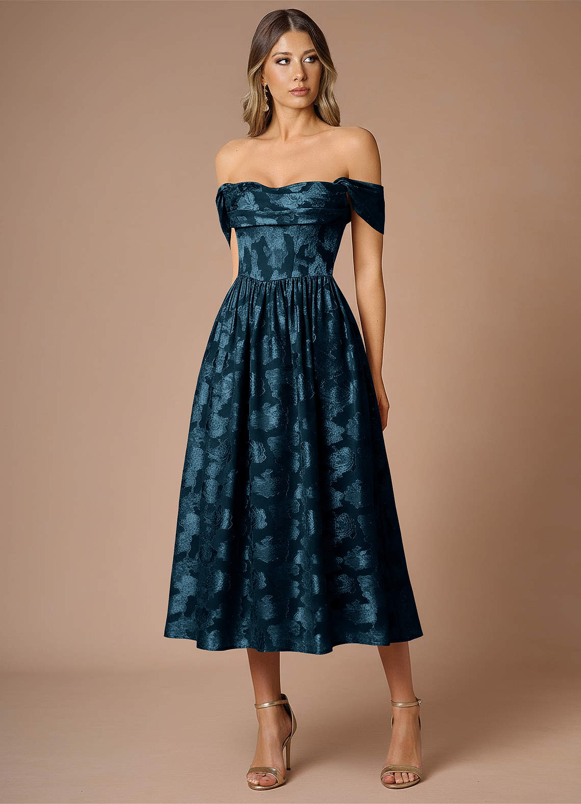 Dana Navy Midi Dress  Dress