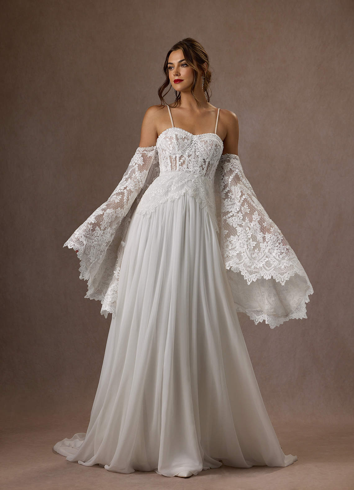 Diamond White A-Line Off the Shoulder Lace Dress