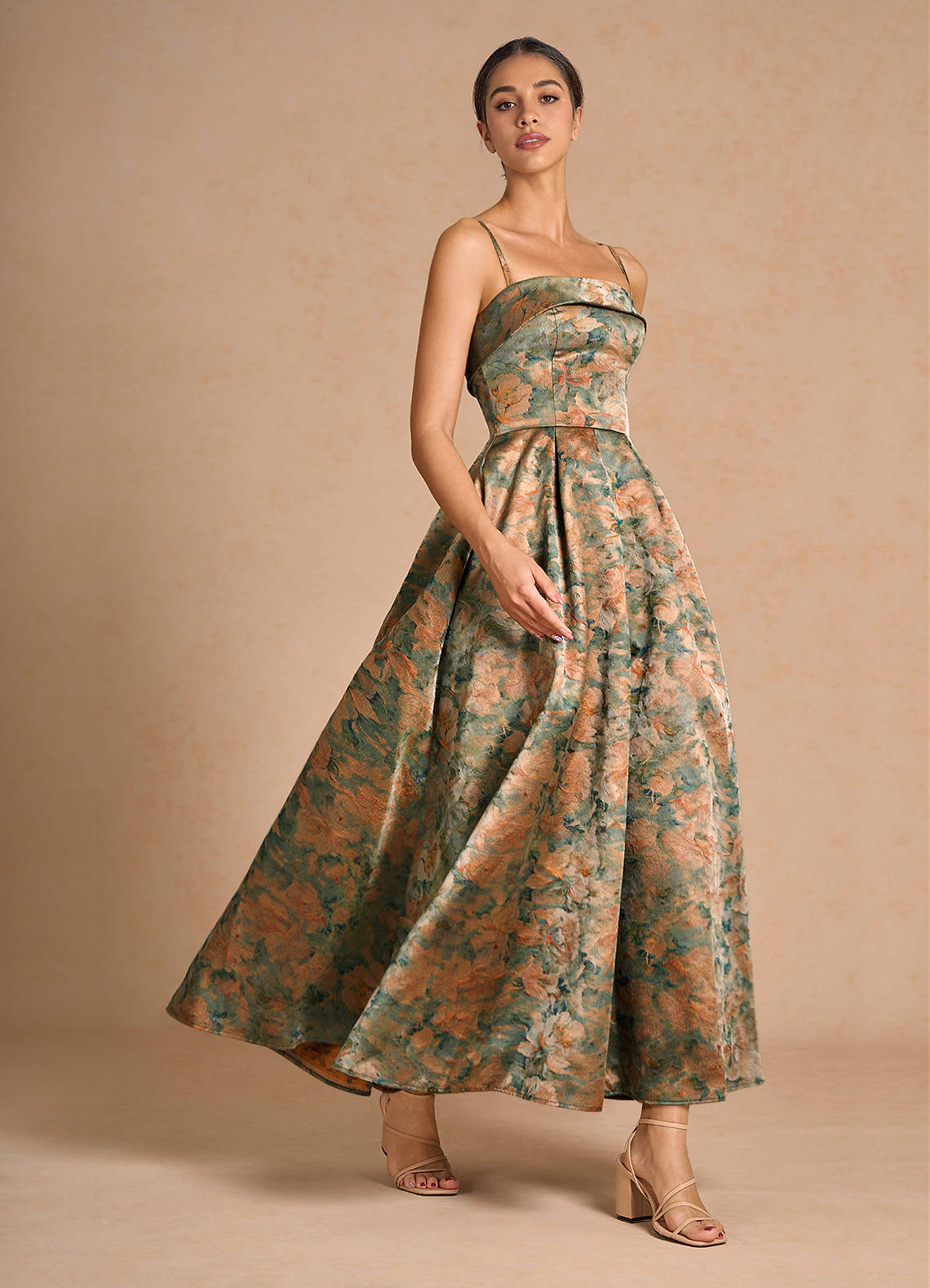 Céleste Vintage Teal Maxi Dress  Dress