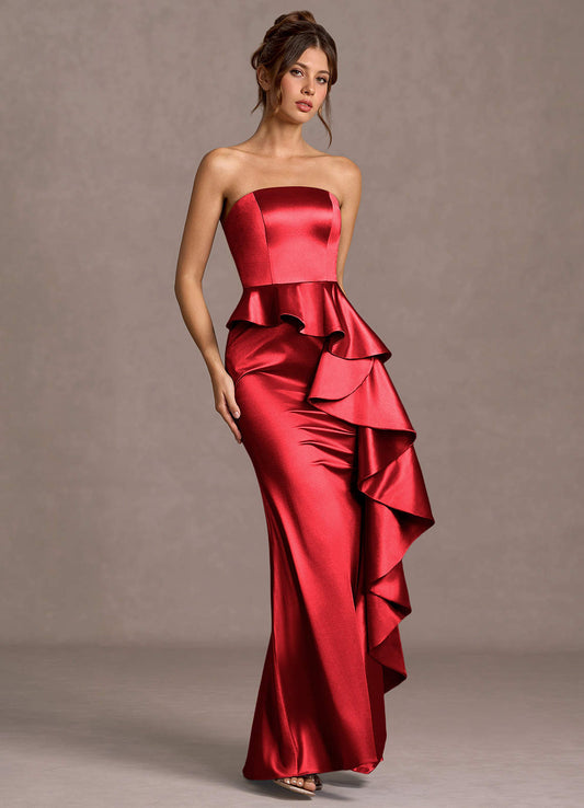 Nerissa Cherry Red Maxi Dress