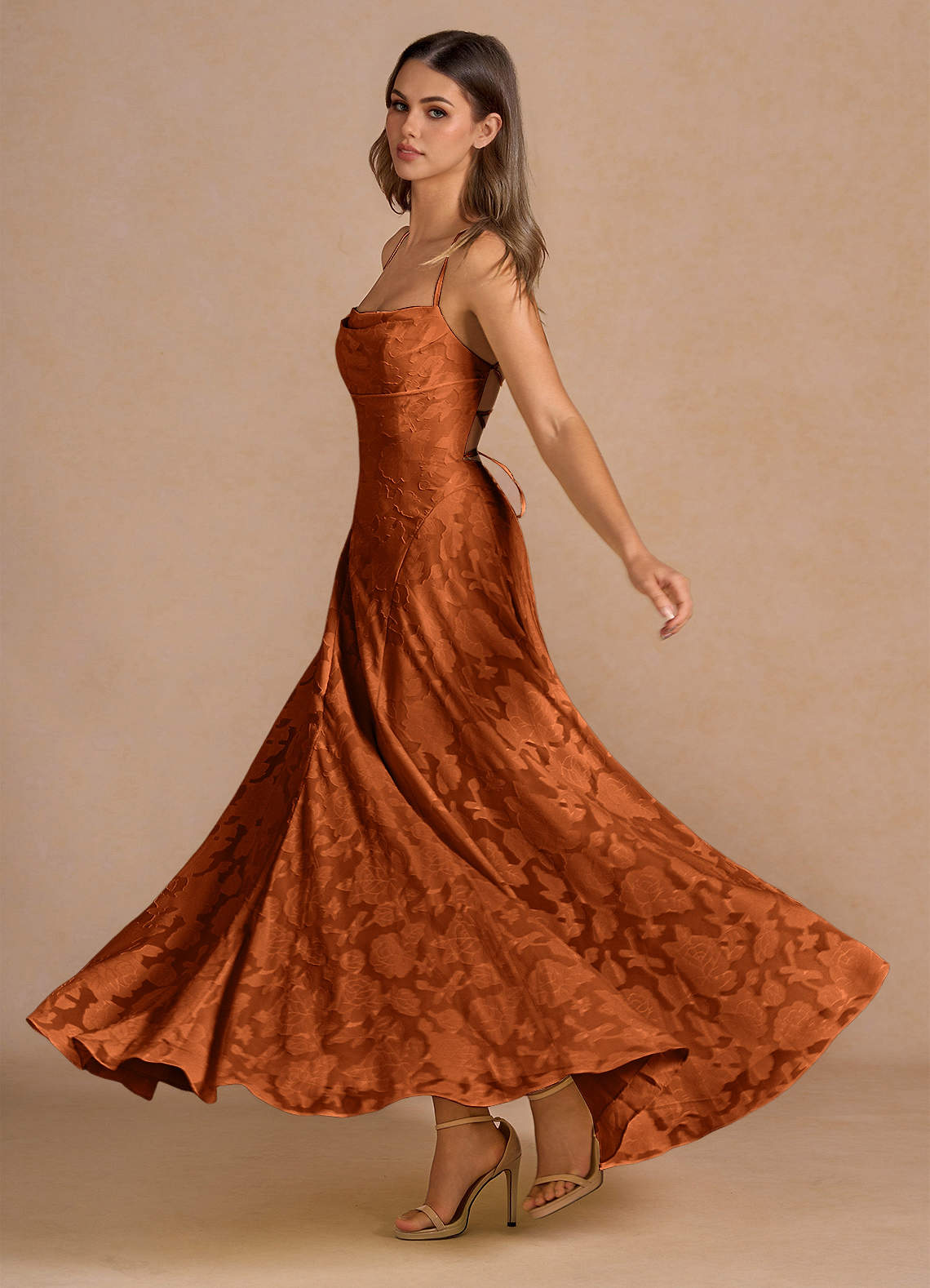 Marlo Rust Corset Prom Dress