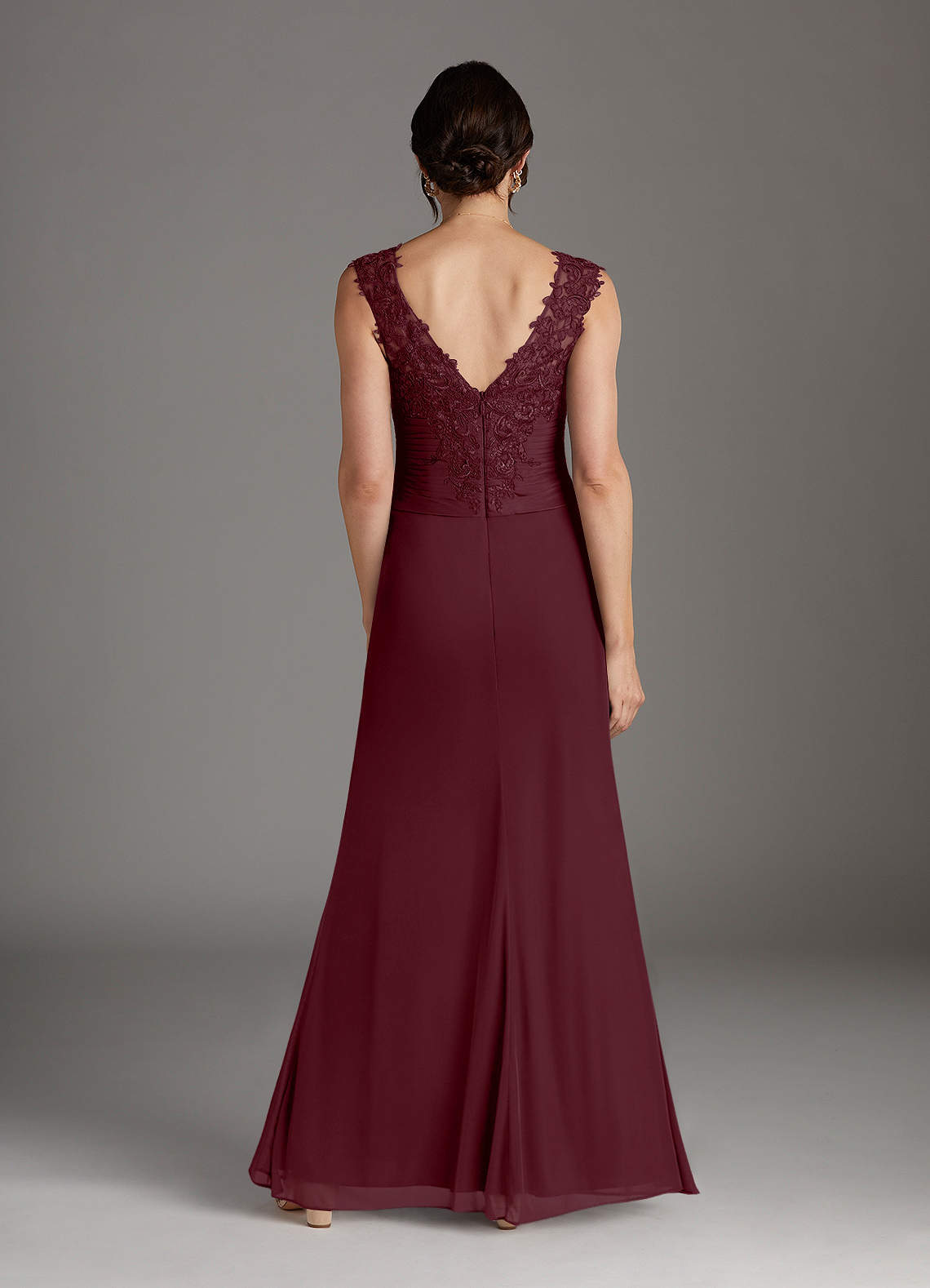 Cabernet A-Line Sweetheart Neckline Pleated Mesh Dress