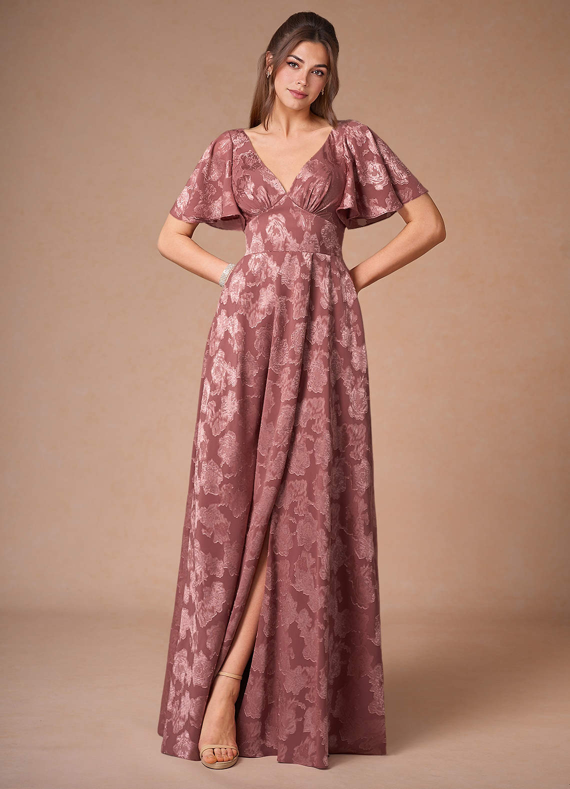 Sasha Vintage Rose A-Line Maxi Dress  Dress
