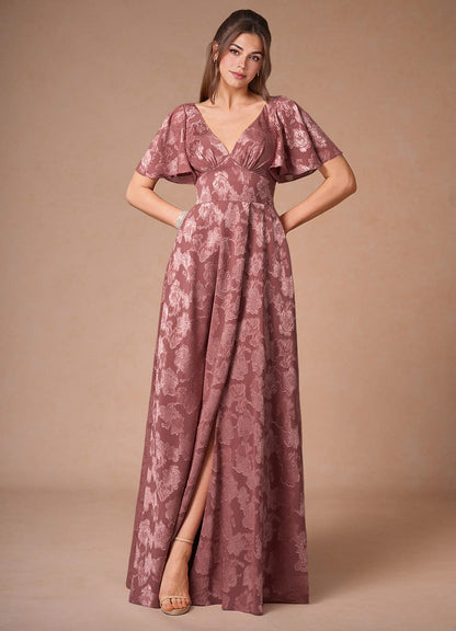 Sasha Vintage Rose A-Line Maxi Dress  Dress