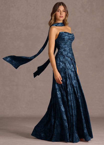 Gabriela Navy Maxi Dress