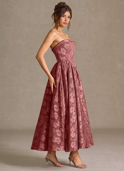 Mila Vintage Rose Midi Dress