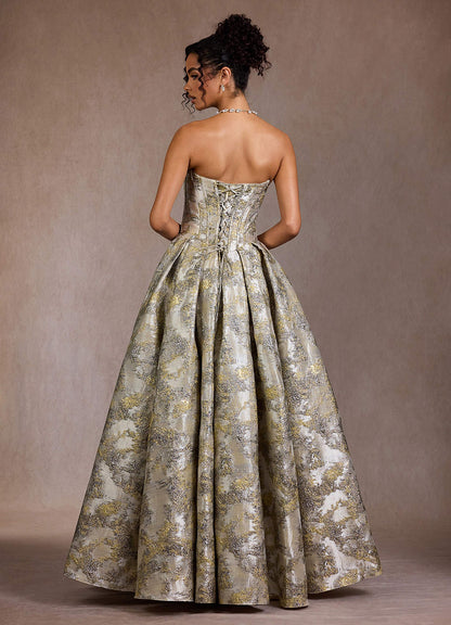 Mavis Gilded Silver Gown