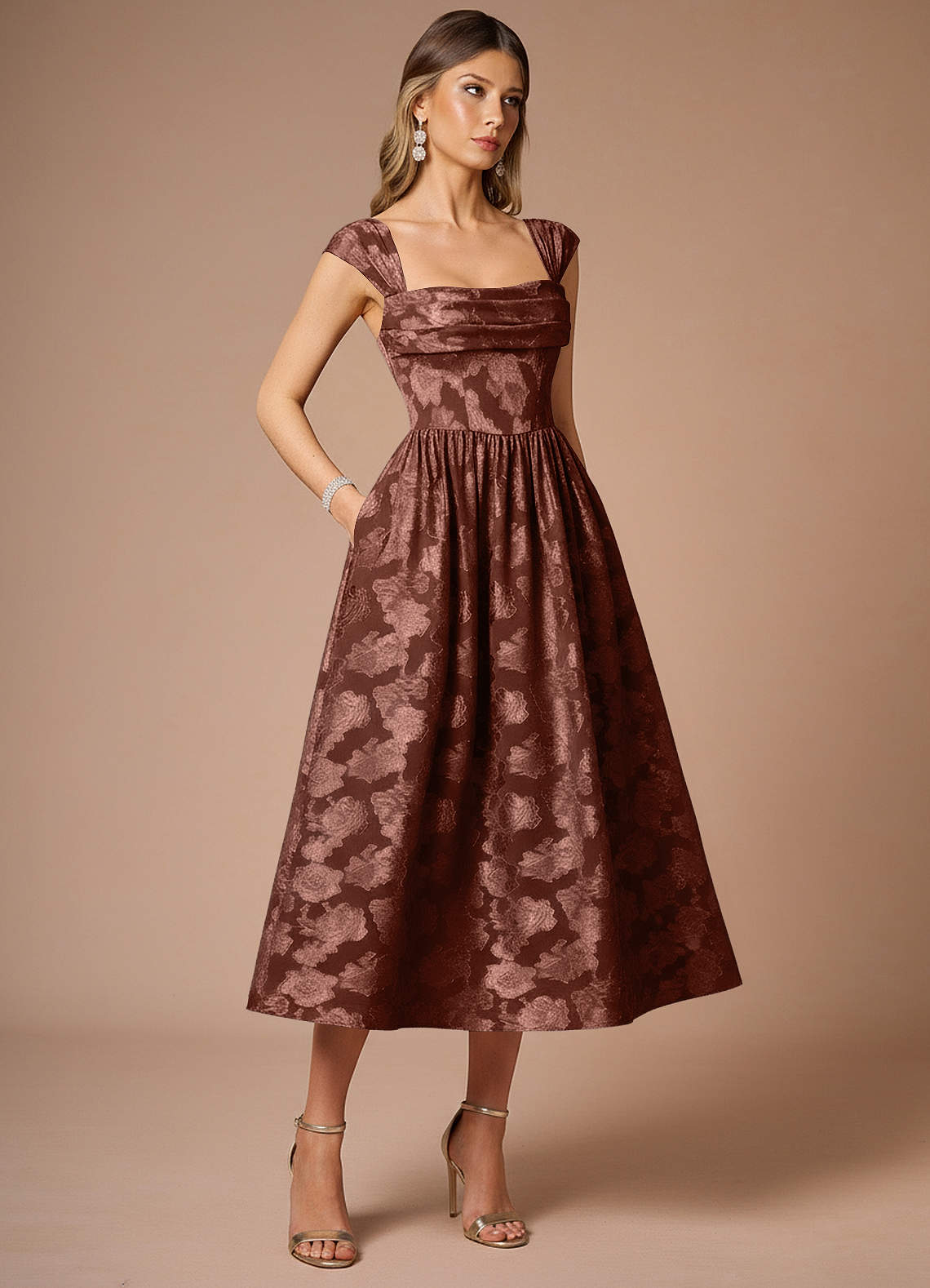 Dana Mocha Coco Midi Dress  Dress