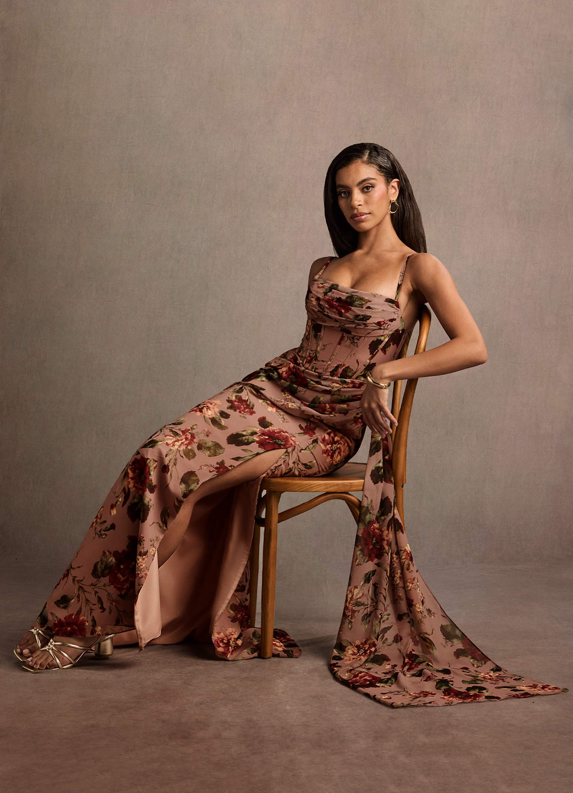 Aurra Mauve Multi Maxi Dress  Dress