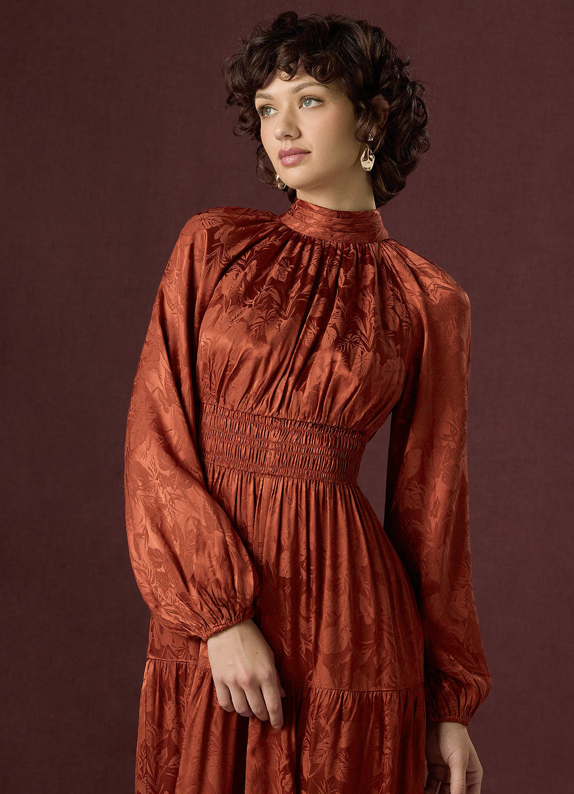 Brianna Rust Maxi Dress  Dress