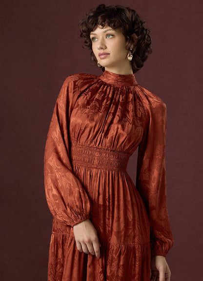 Brianna Rust Maxi Dress  Dress