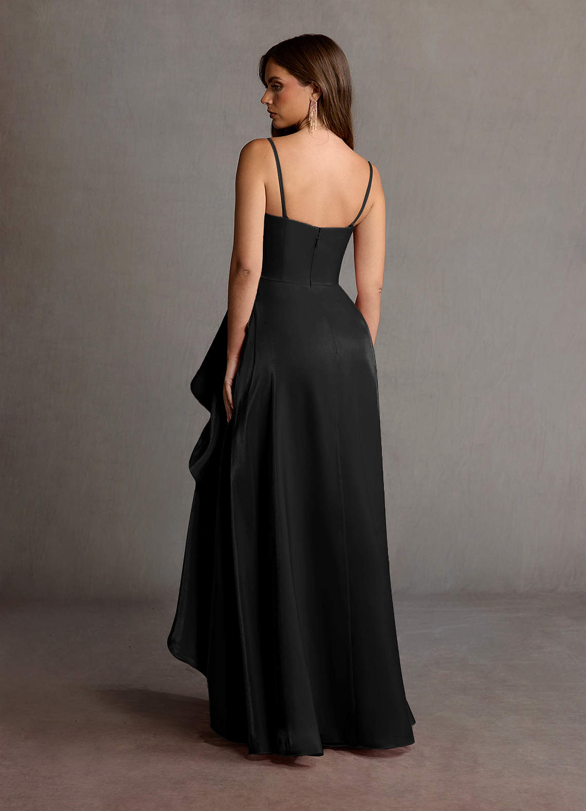 Manon Black Handkerchief Gown  Dress