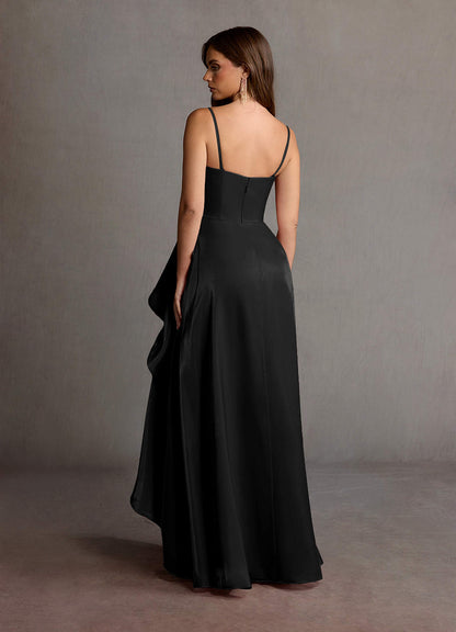 Manon Black Handkerchief Gown  Dress