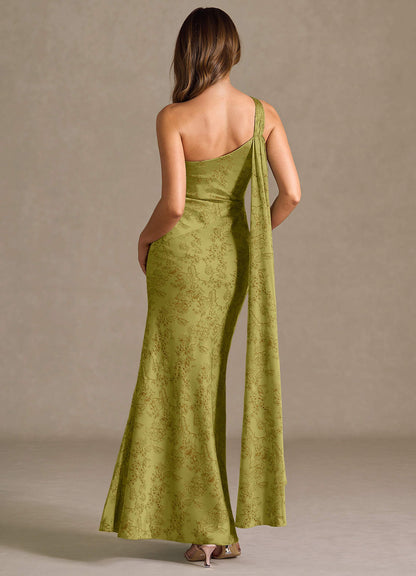 Sapphira Moss Brown Maxi Dress