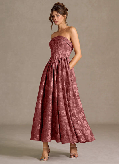 Mila Vintage Rose Midi Dress