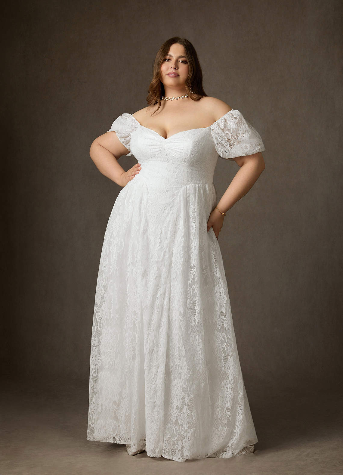 Diamond White A-Line Sweetheart Neckline Lace Dress