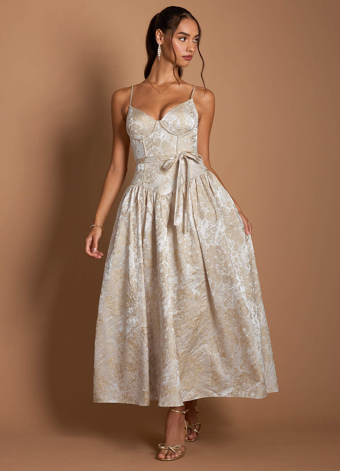 Tommi Vintage Champagne Maxi Dress